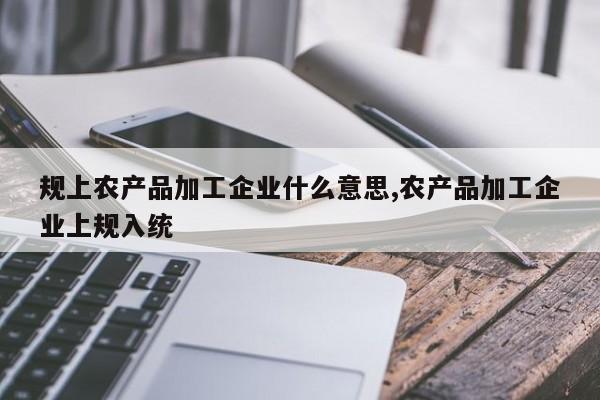 规上农产品加工企业什么意思,农产品加工企业上规入统